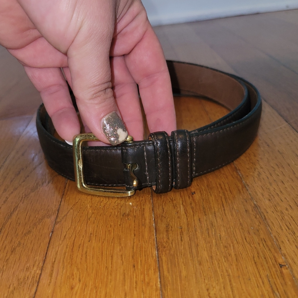 Alexander Julian Dark Brown Leather Belt sz. 36 Waist